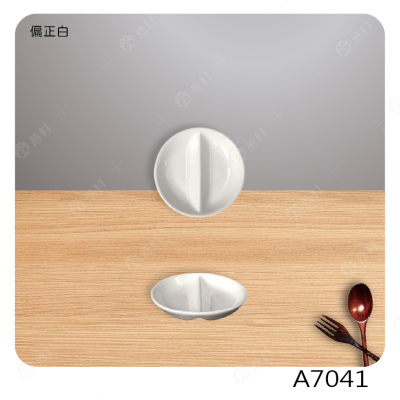 4英吋圓型二切皿-正白