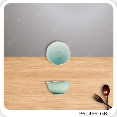 4.25英吋綠荷葉飯碗